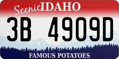 ID license plate 3B4909D