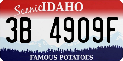ID license plate 3B4909F