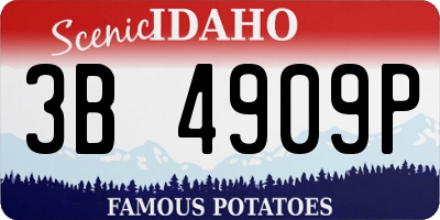 ID license plate 3B4909P