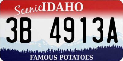 ID license plate 3B4913A