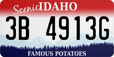 ID license plate 3B4913G