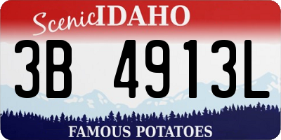 ID license plate 3B4913L