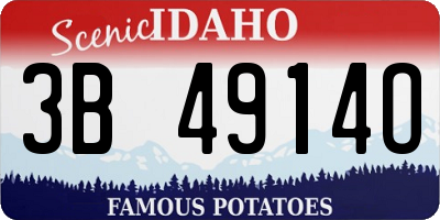 ID license plate 3B4914O