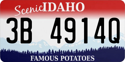 ID license plate 3B4914Q