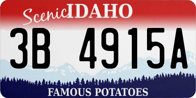 ID license plate 3B4915A