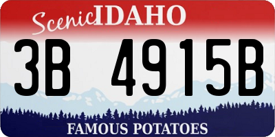 ID license plate 3B4915B