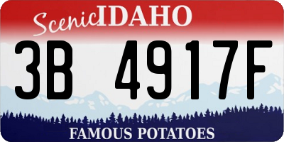 ID license plate 3B4917F