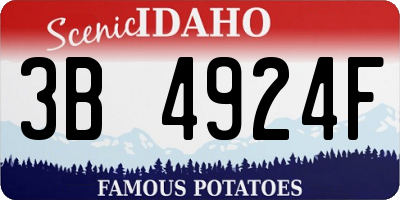 ID license plate 3B4924F