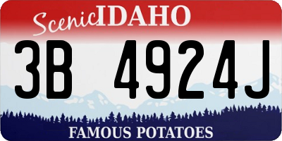ID license plate 3B4924J