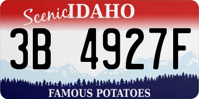 ID license plate 3B4927F