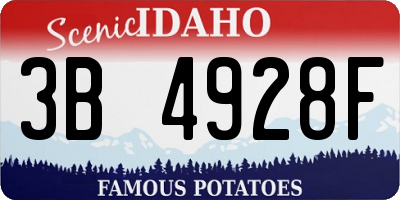 ID license plate 3B4928F