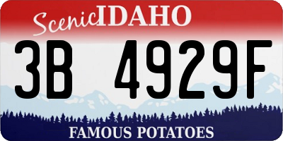 ID license plate 3B4929F