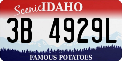 ID license plate 3B4929L
