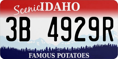 ID license plate 3B4929R