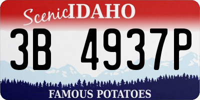 ID license plate 3B4937P