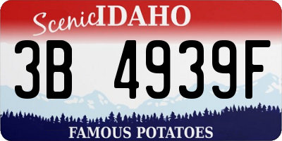 ID license plate 3B4939F