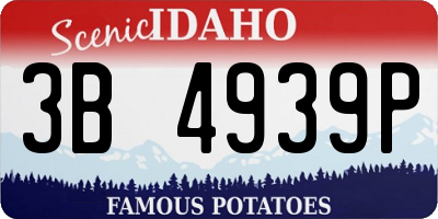 ID license plate 3B4939P