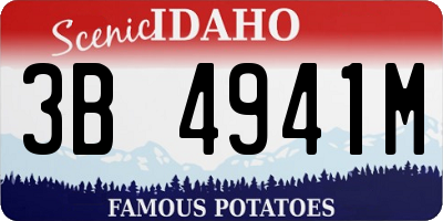 ID license plate 3B4941M