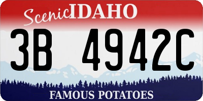 ID license plate 3B4942C