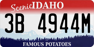 ID license plate 3B4944M