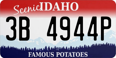 ID license plate 3B4944P