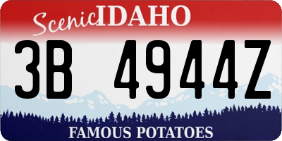 ID license plate 3B4944Z