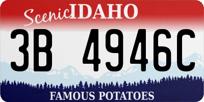 ID license plate 3B4946C