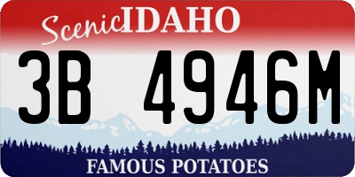 ID license plate 3B4946M