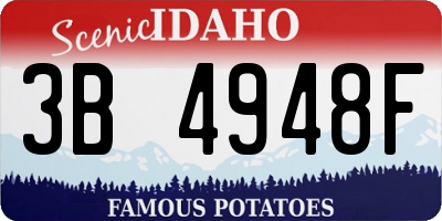 ID license plate 3B4948F