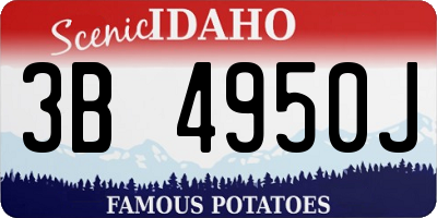 ID license plate 3B4950J