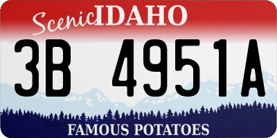 ID license plate 3B4951A