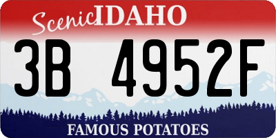 ID license plate 3B4952F