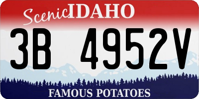 ID license plate 3B4952V