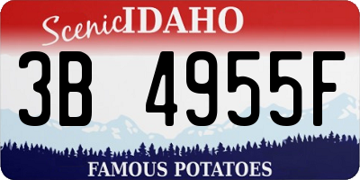 ID license plate 3B4955F