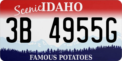 ID license plate 3B4955G
