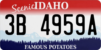 ID license plate 3B4959A