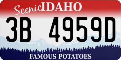 ID license plate 3B4959D