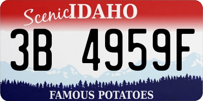 ID license plate 3B4959F