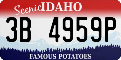 ID license plate 3B4959P