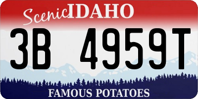 ID license plate 3B4959T