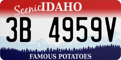 ID license plate 3B4959V