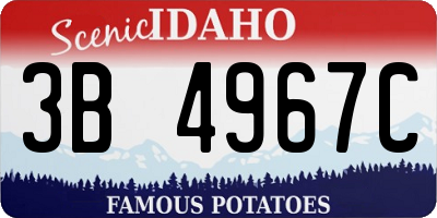ID license plate 3B4967C