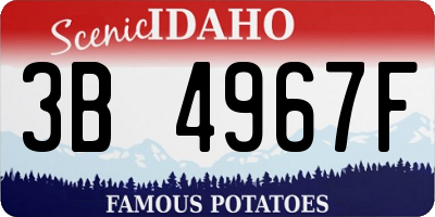 ID license plate 3B4967F