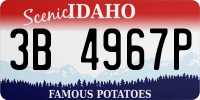 ID license plate 3B4967P