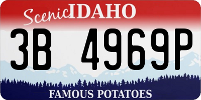 ID license plate 3B4969P