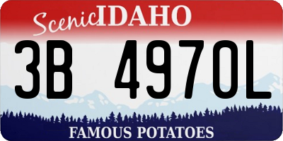 ID license plate 3B4970L