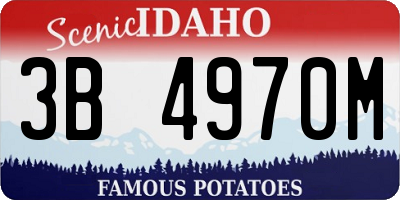 ID license plate 3B4970M