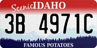 ID license plate 3B4971C
