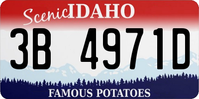 ID license plate 3B4971D
