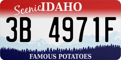 ID license plate 3B4971F